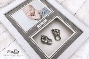 Babyprints South Herts charcoal silver and white combination